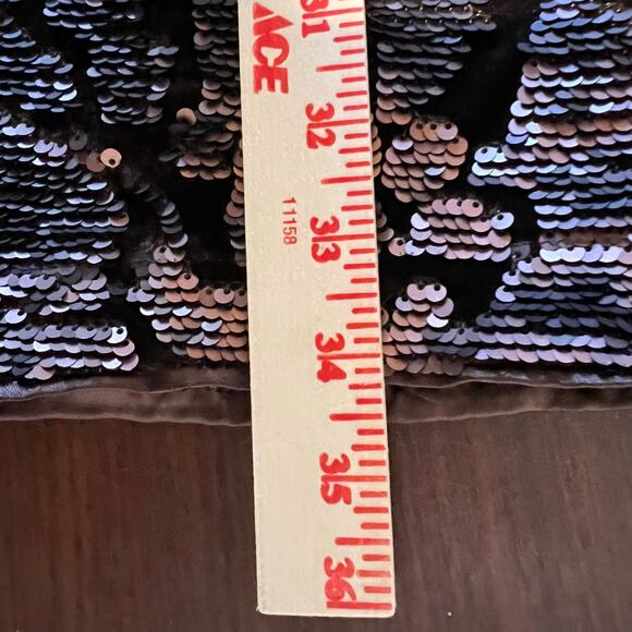 Blush Boutique Velvet Sequin  Strappy Sheath Dress Brown Bronze Size Large Party - Picture 13 of 14